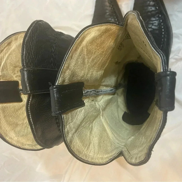 Men's White Diamond Cowboy Western BOOTS Black Alligator Leather size 8 - Picture 9 of 10